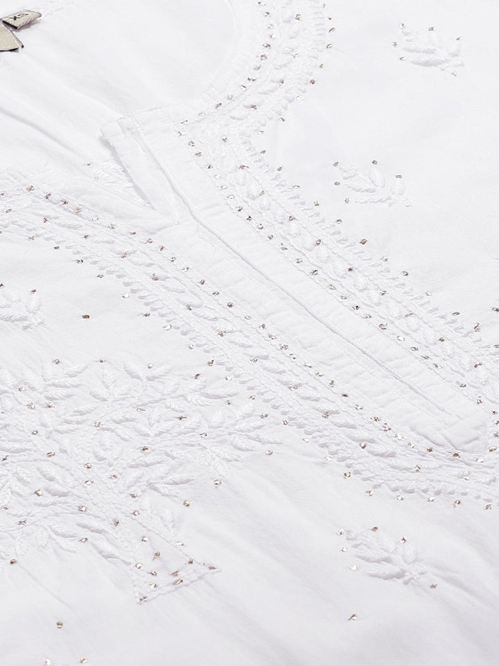 White-Chikankari-Kurta-Set-With-Muqaish-Work