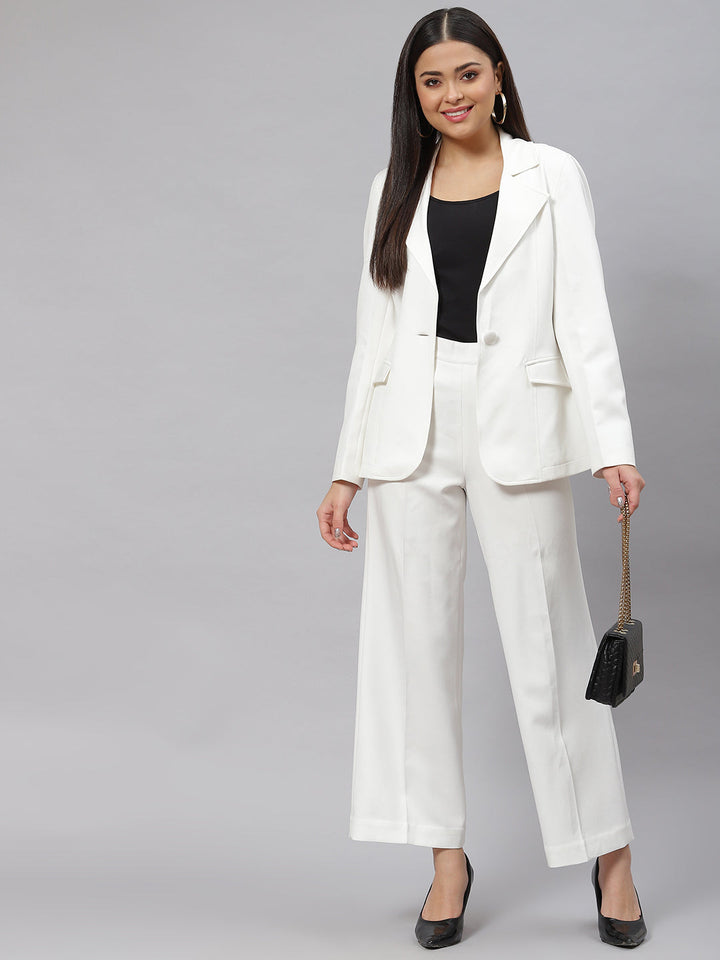 White Formal Stretch Suit & Pant