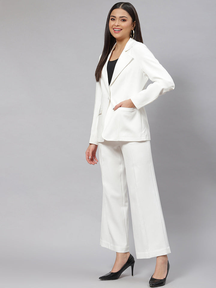 White Formal Stretch Suit & Pant