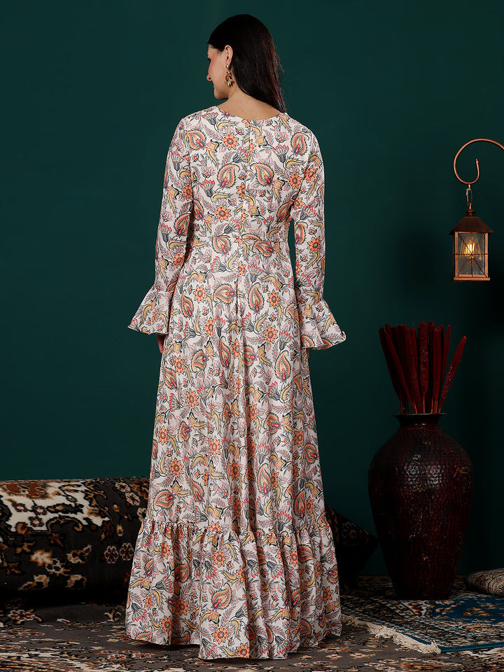 White-Satin-Digital-Printed-Gown