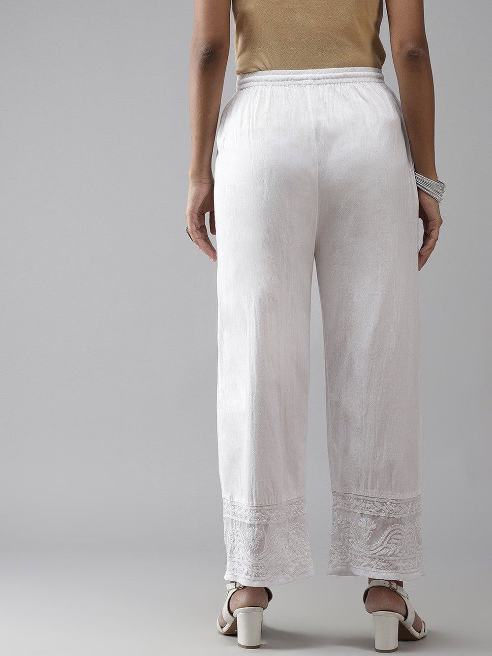 White-Straight-Fit-Palazzos-In-Cotton