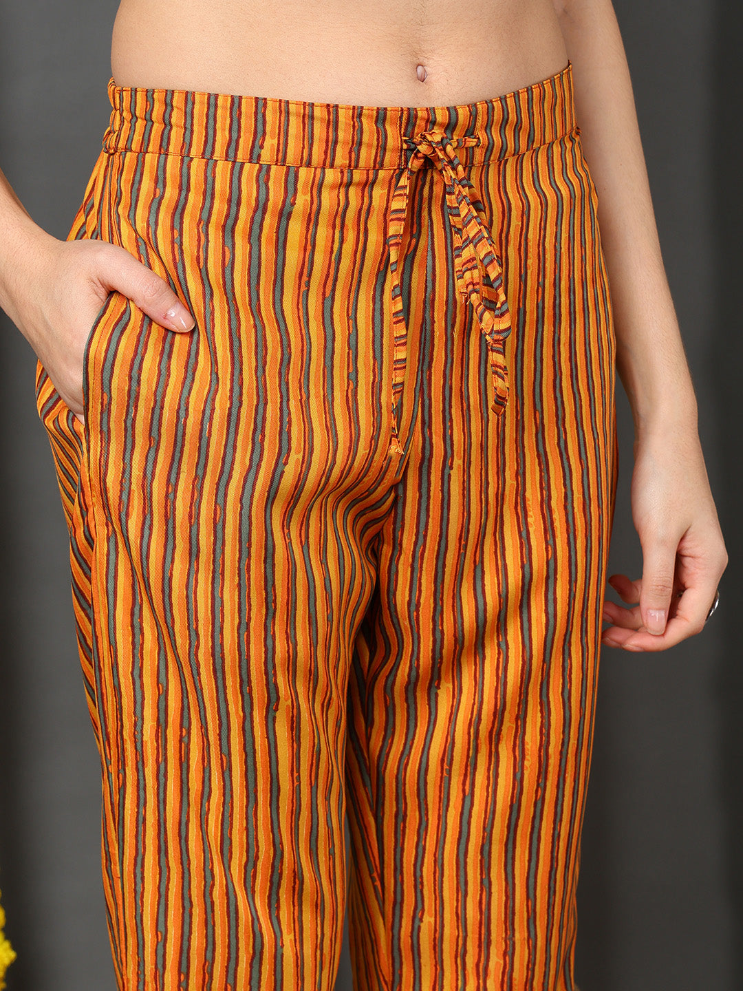 ZERESOUQ-Yellow-Cotton-Blend-Floral-Printed-Straight-Kurta-Trouser-With-Dupatta