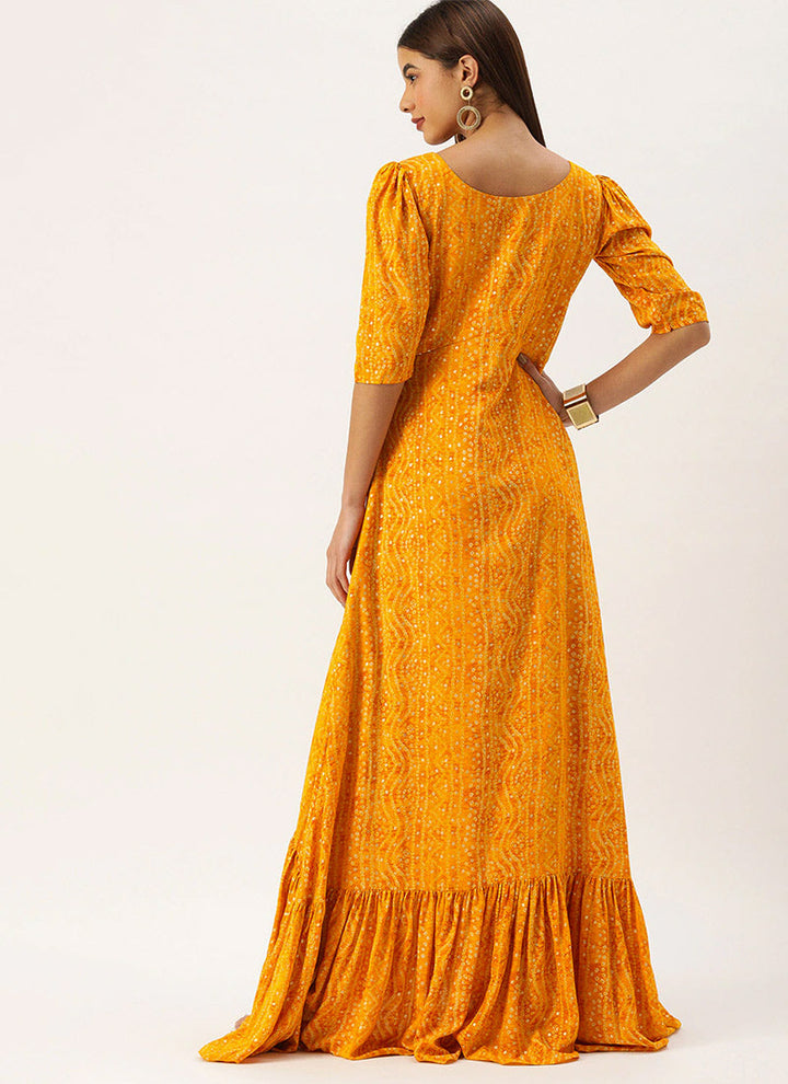 Yellow-Digital-Printed-Maxi-Dress