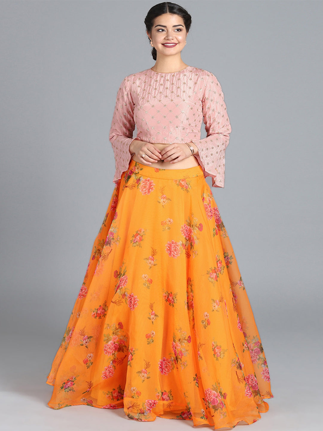 Yellow-Embroidered-Skirt-Set