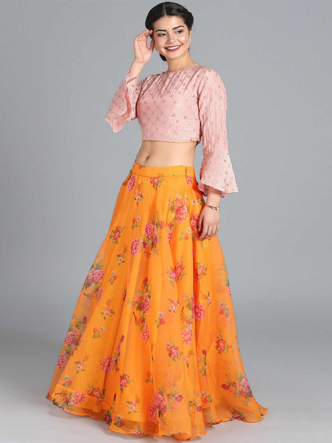 Yellow-Embroidered-Skirt-Set