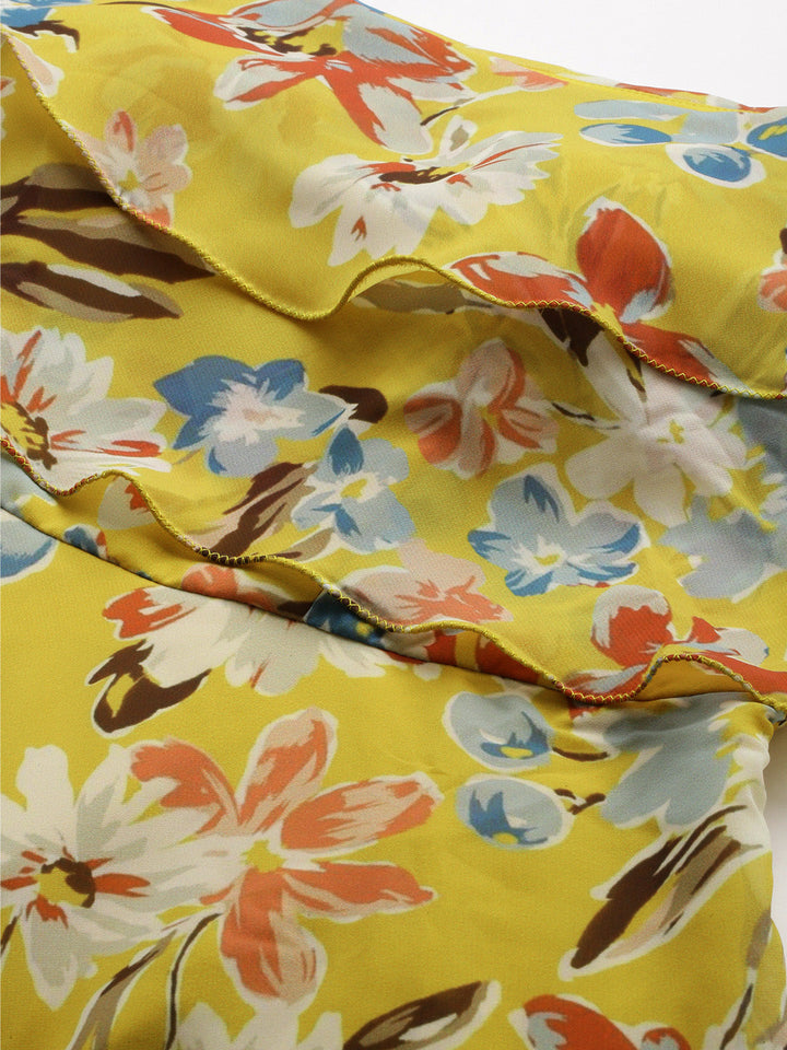 Yellow-Georgette-Digital-Printed-Gown