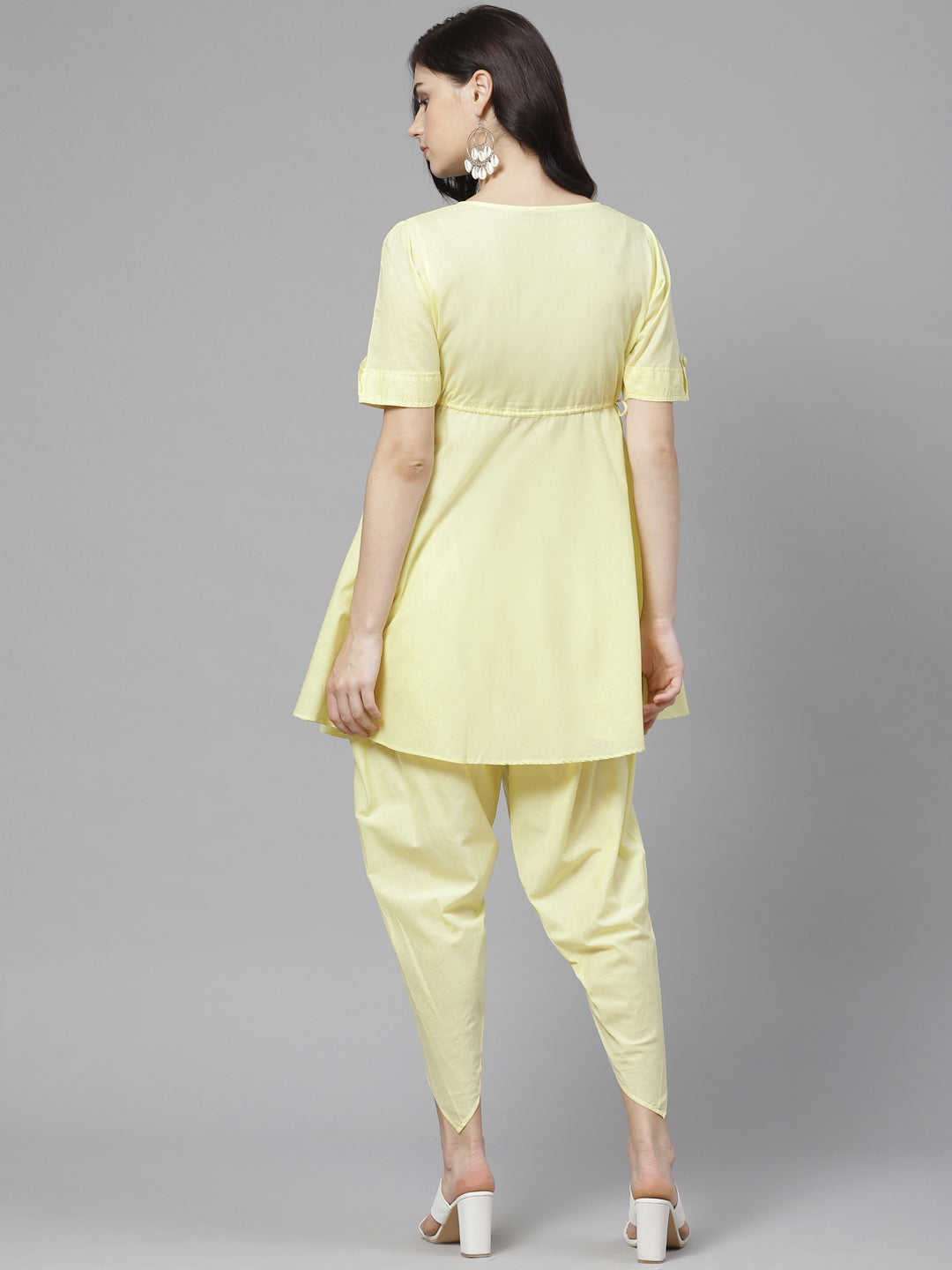 Yellow-Lucknow-Chikan-Kurta-with-Dhoti-Set