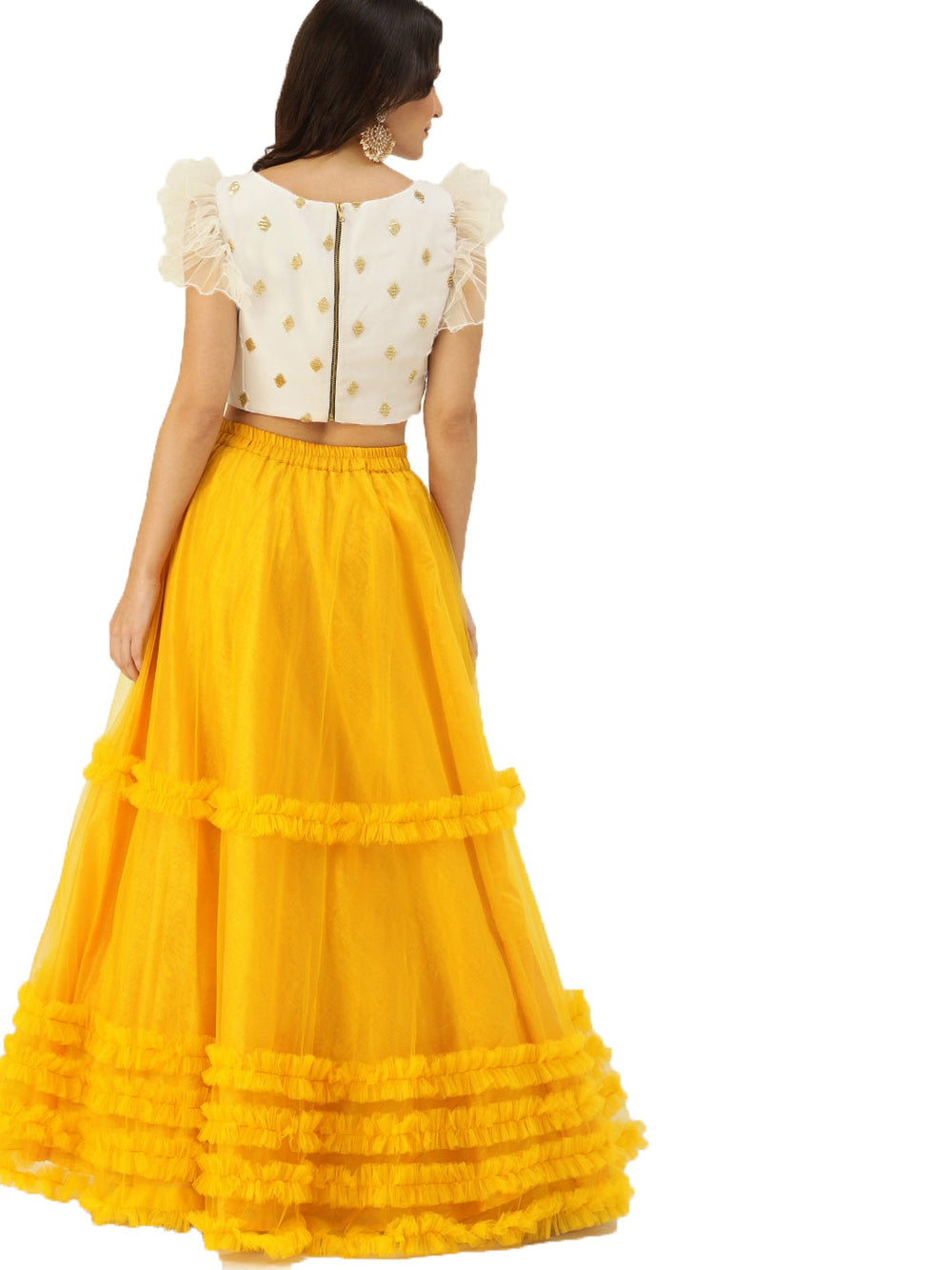 Yellow-N-White-Embroidered-Skirt-Set