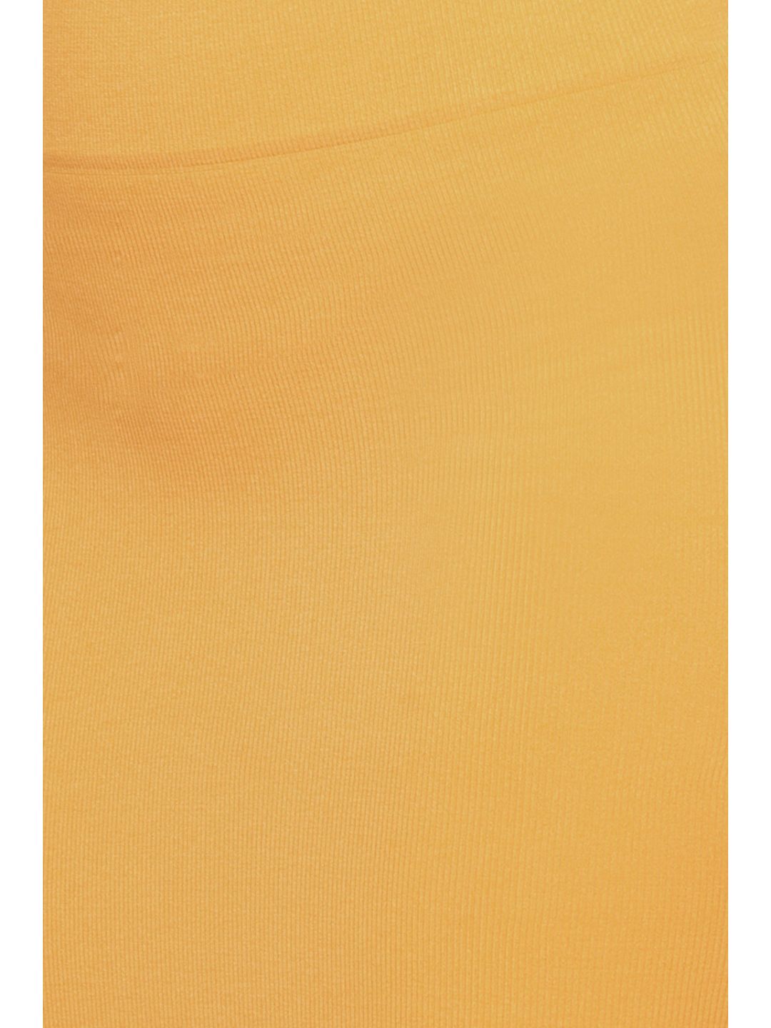 Yellow Nylon Spandex Side Slit Saree Shapewear