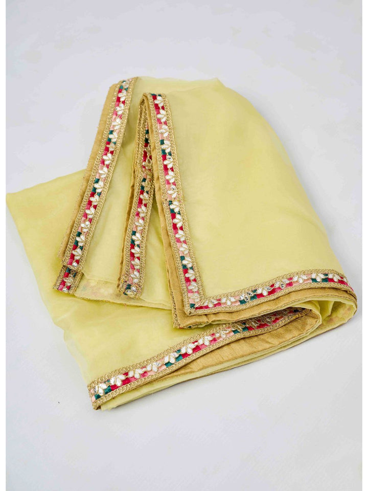 Yellow Organza Embellished Lehenga Set