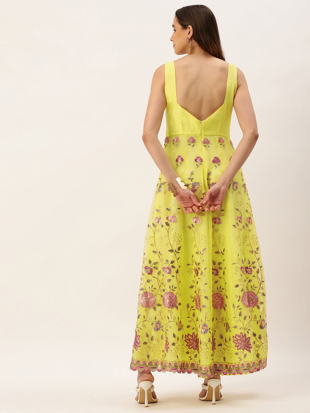 Yellow-Organza-Embroidered-Gown