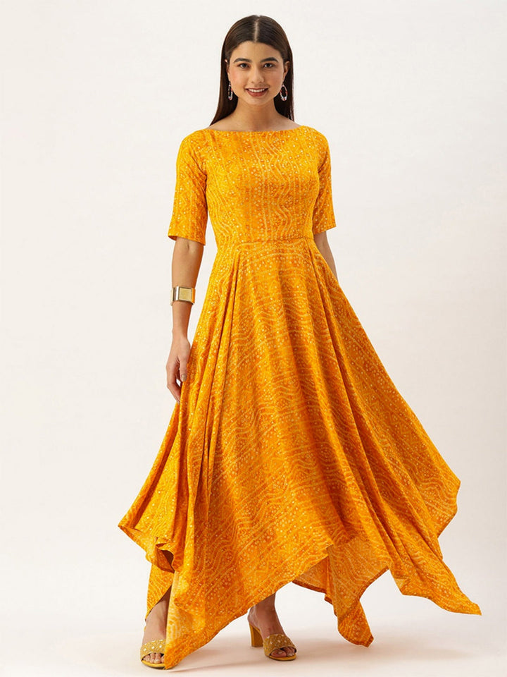 Yellow-Print-Viscose-Handkerchief-Style-Dress