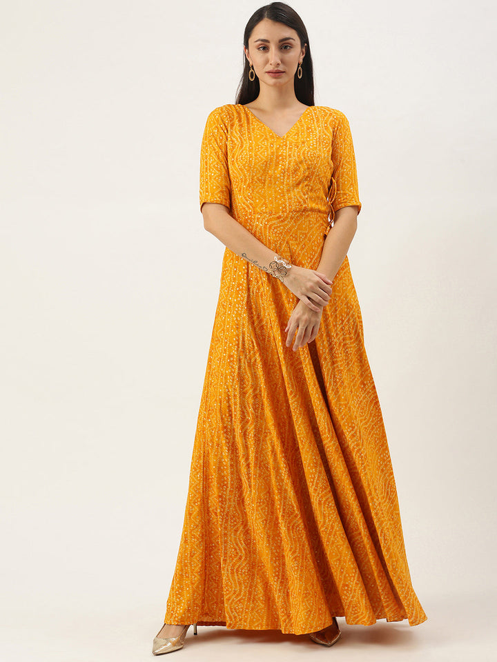 Yellow-Printed-Angarkha-Gown