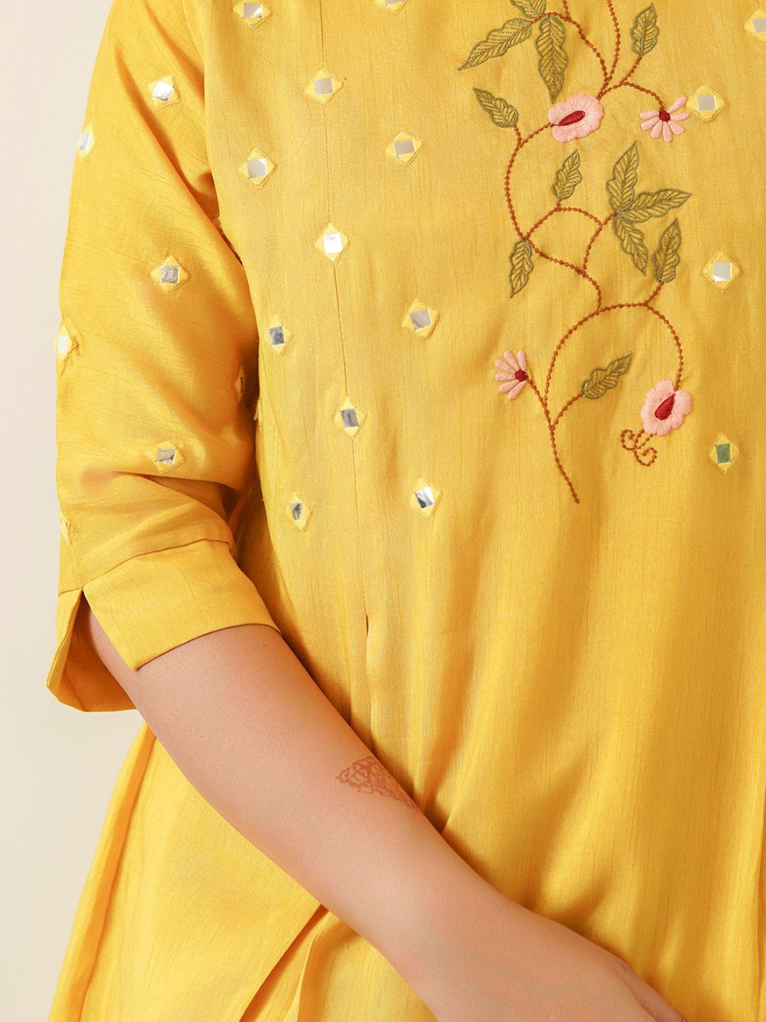 Yellow-Silk-Mirror-Embroidered-Co-ord-Set