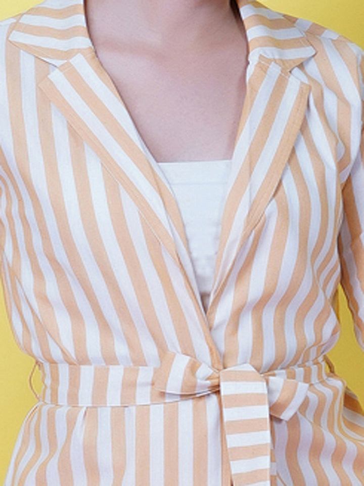 Yellow-Stripe-Front-Open-Top-With-A-Belt