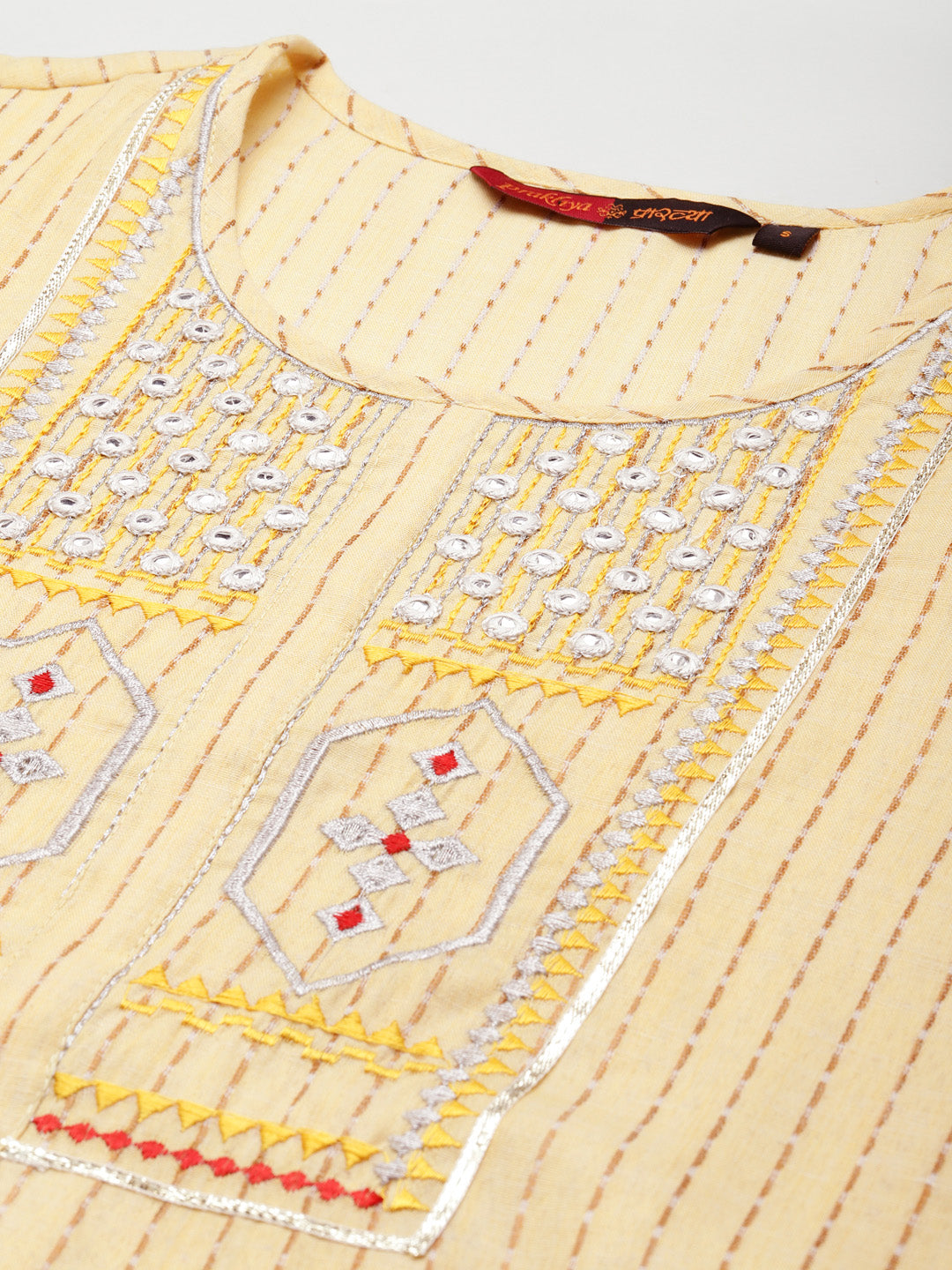 Yellow Yoke Design Kurta Sharara Set