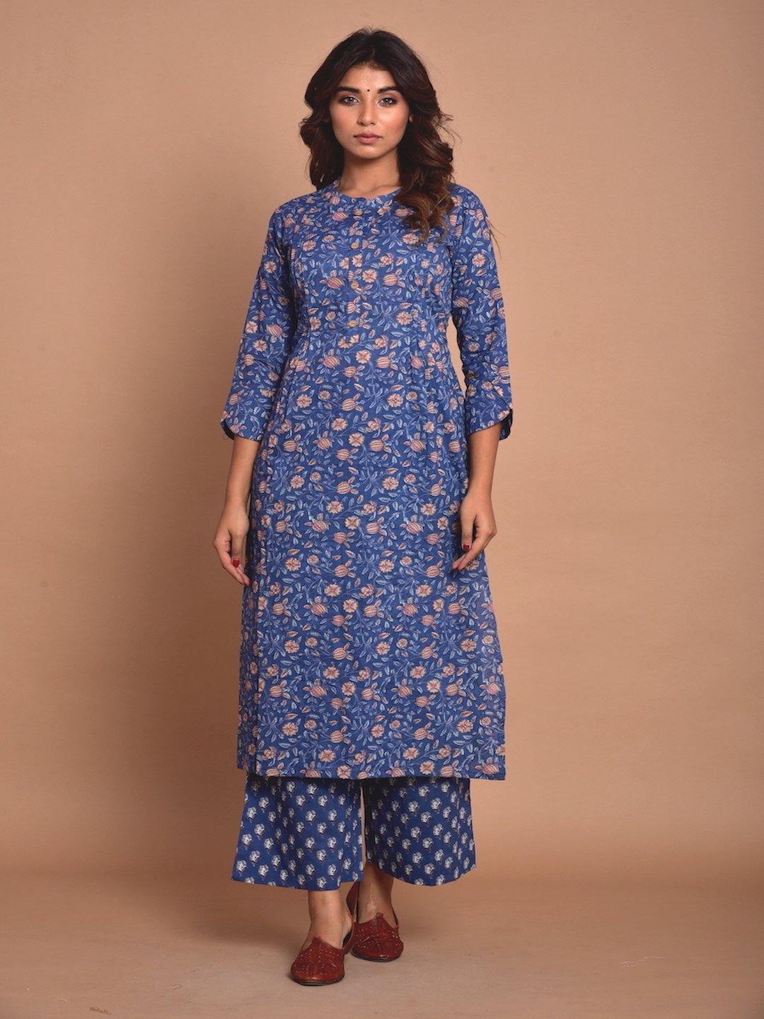 Sea Blue Kurta & Pant Pair