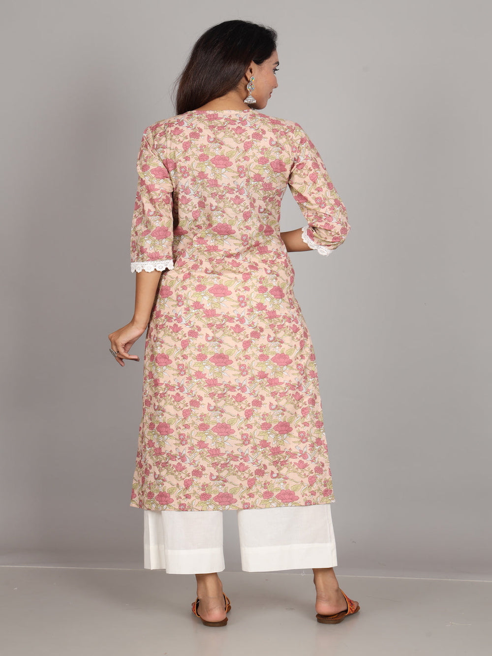 Zere-Mocha-Lace-Cotton-Kurta