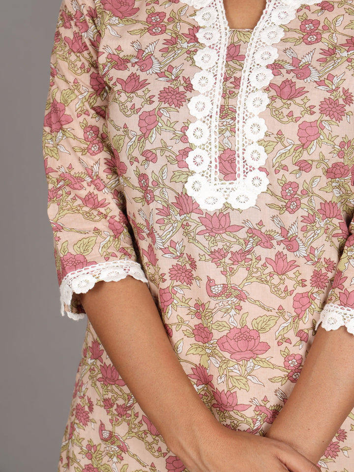 Zere-Mocha-Lace-Cotton-Kurta