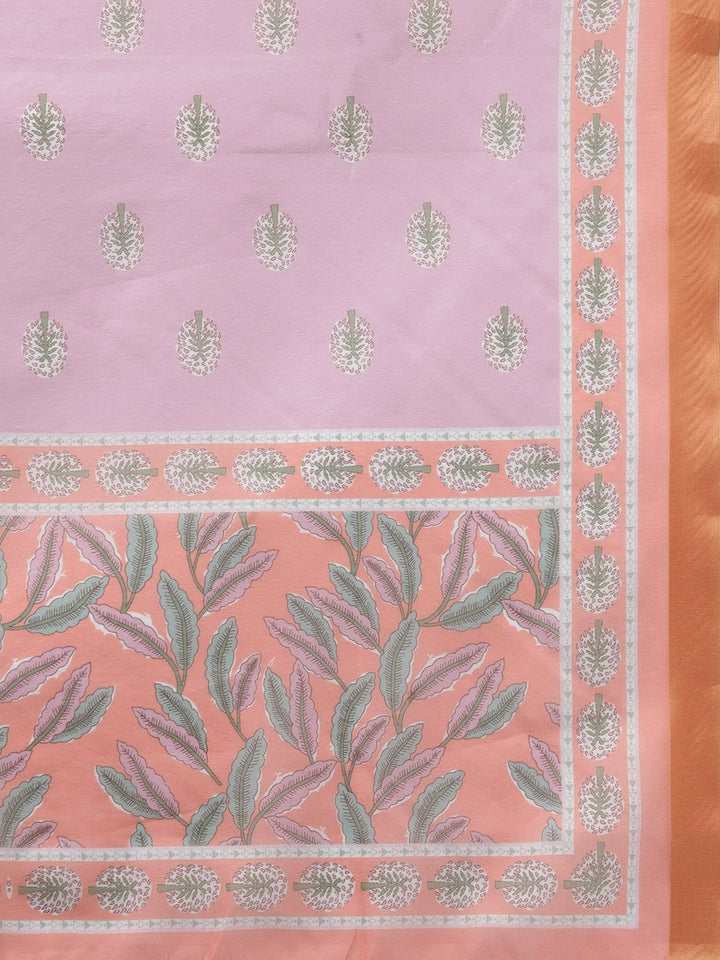 Peach-Printed-Kurta-Pure-Cotton-Set