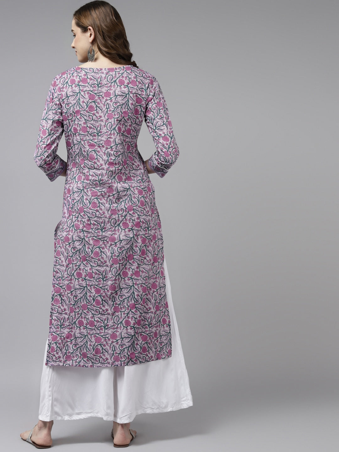 Lavender-&-Green-Printed-Kurta