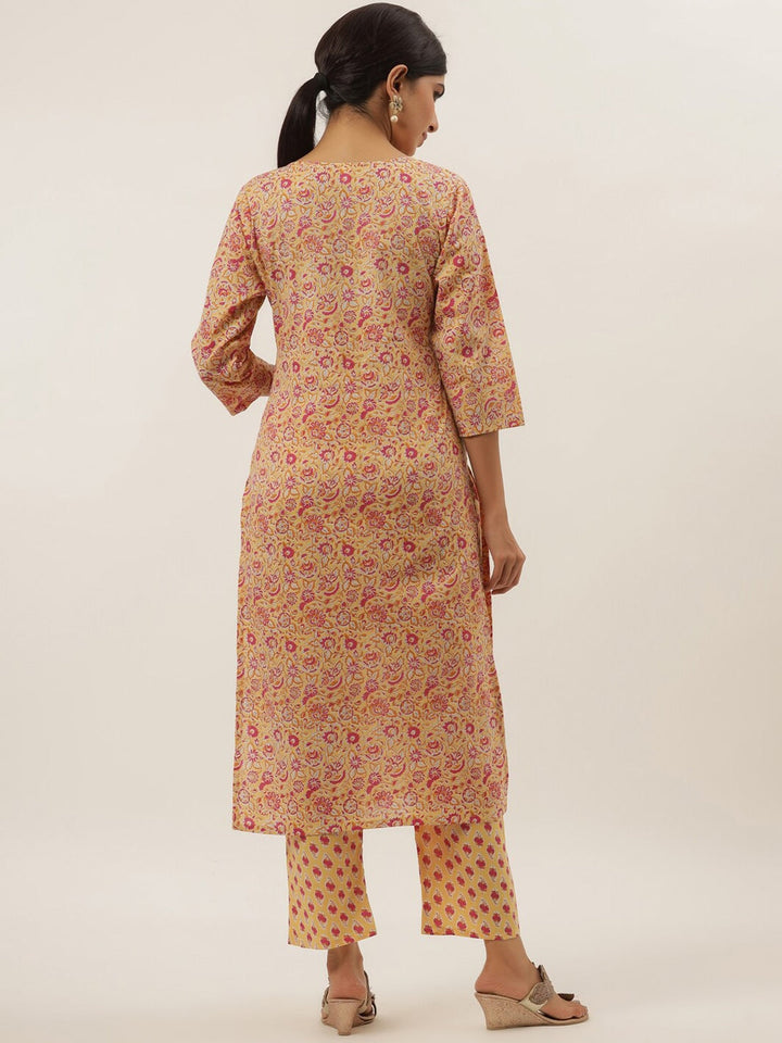 Yellow-Ethnic-Motifs-Cotton-Kurta-Set-6207SETYL