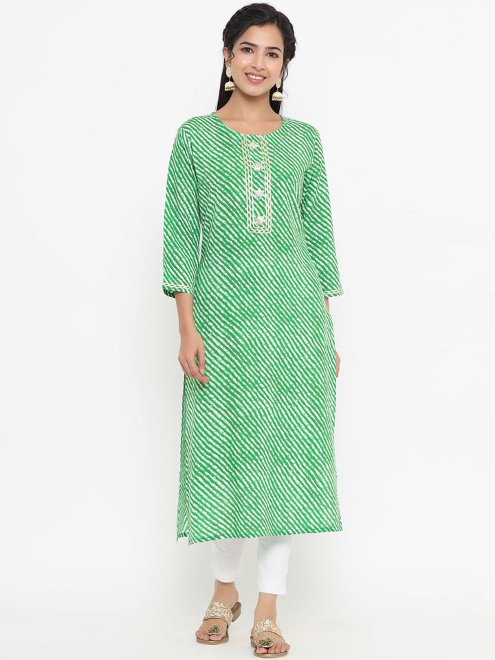 Green-Printed-Viscose-Rayon-Kurta-Only