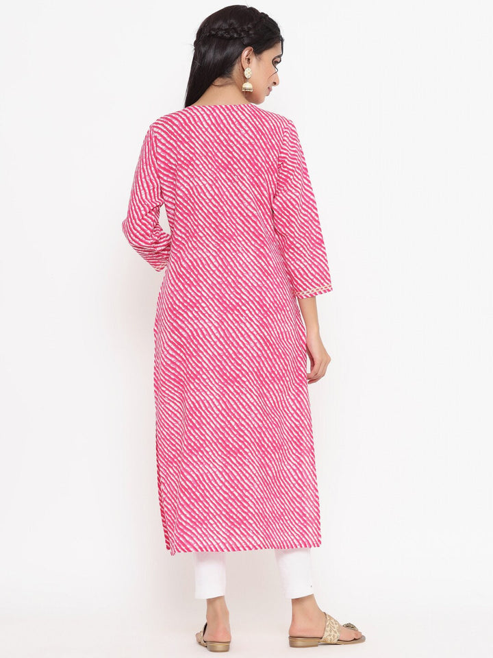 Pink-Printed-Kurta-Only