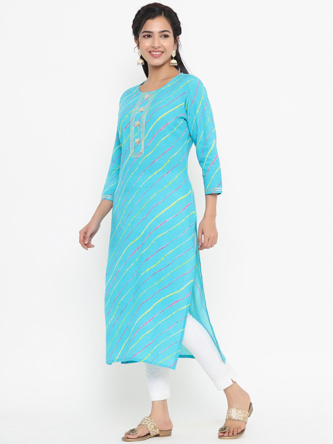 Blue-Printed-Kurta-Only