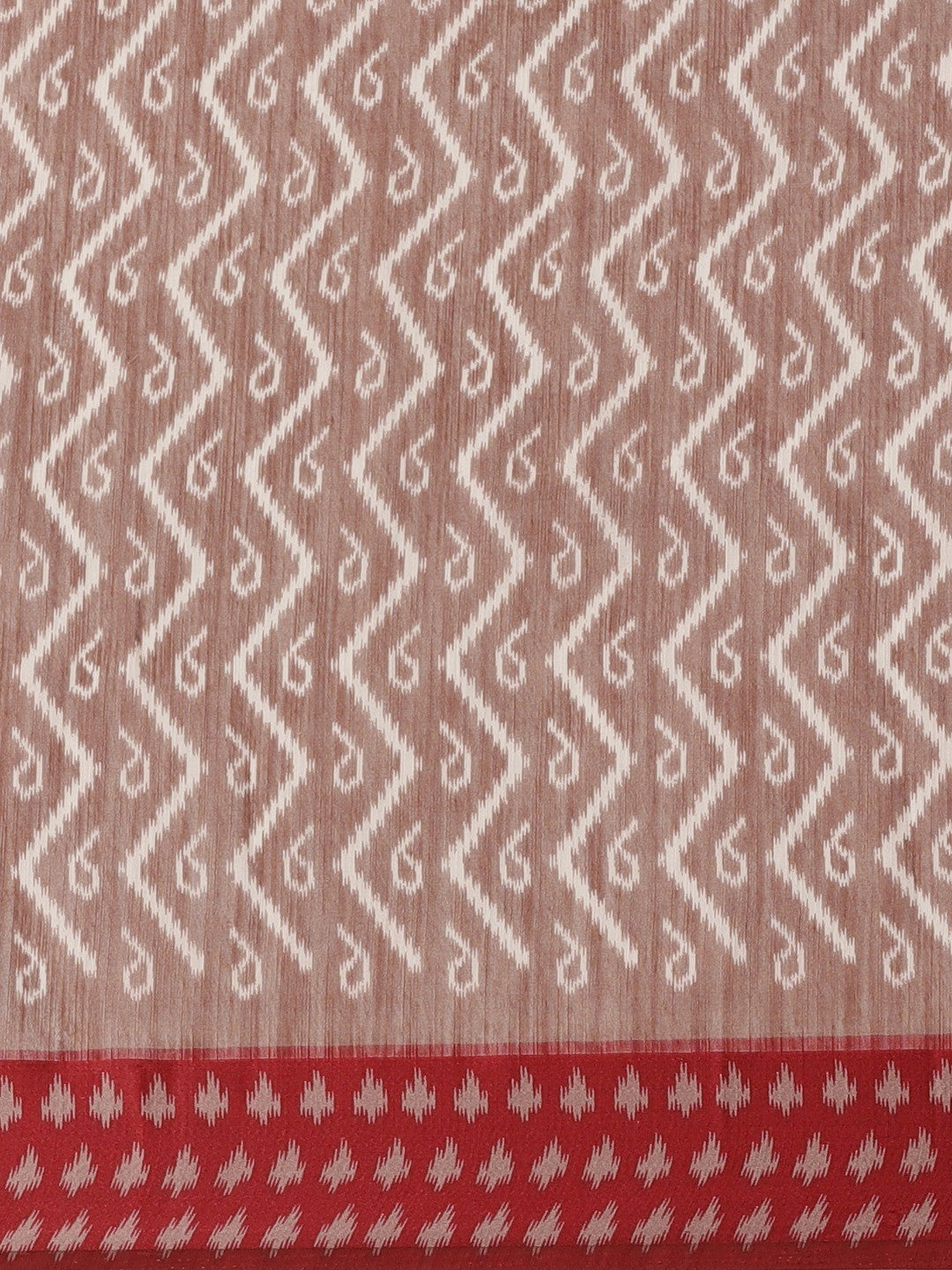 ZERESOUQ-Brown-Cotton-Silk-Printed-Classy-Saree