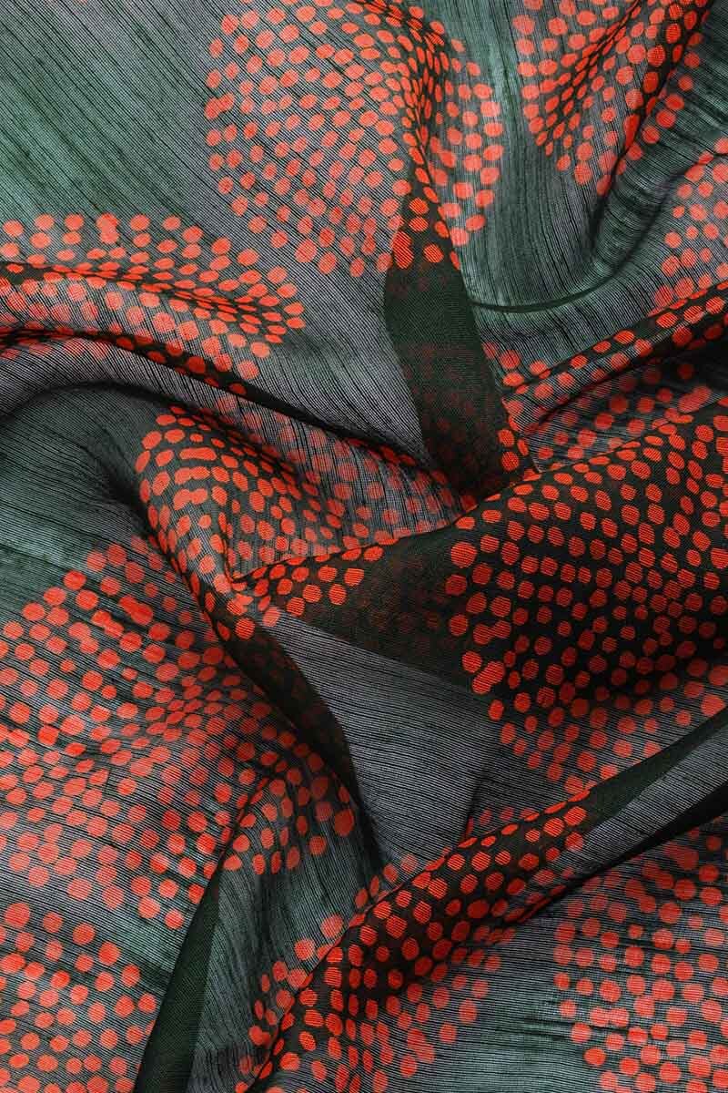 Green Art Silk Printed Classy Saree
